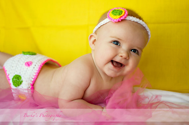 Polka Dot Crochet Diaper Cover