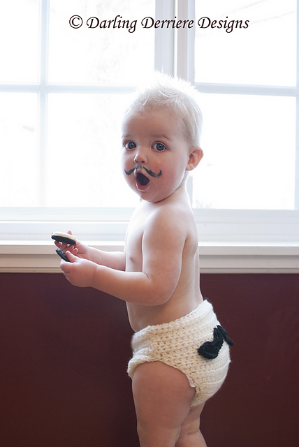 Mustache Diaper Cover