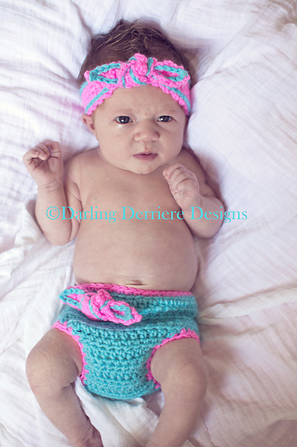 Knot Diaper Cover and Knot Headband