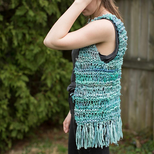 Silk Hippie Fringe Vest
