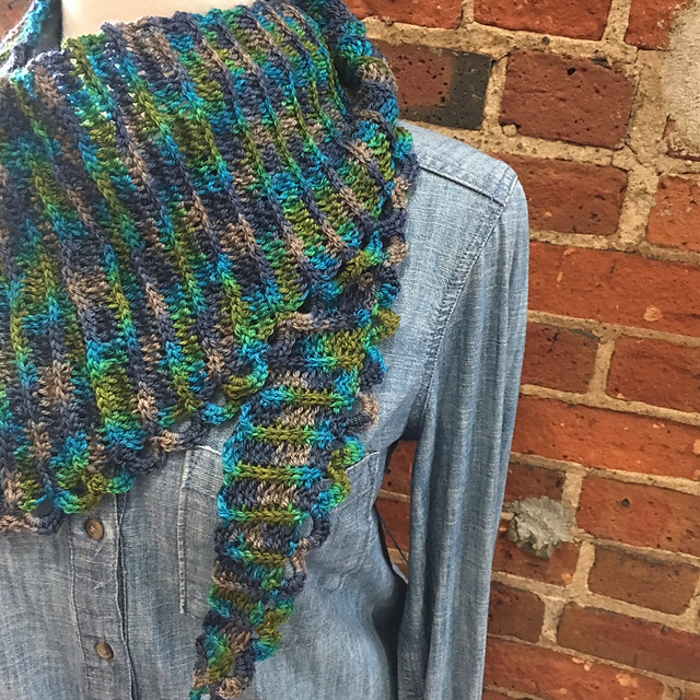 A River Runs Through Shawl
