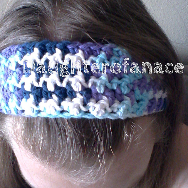 Moss Stitch Headbands Two Versions