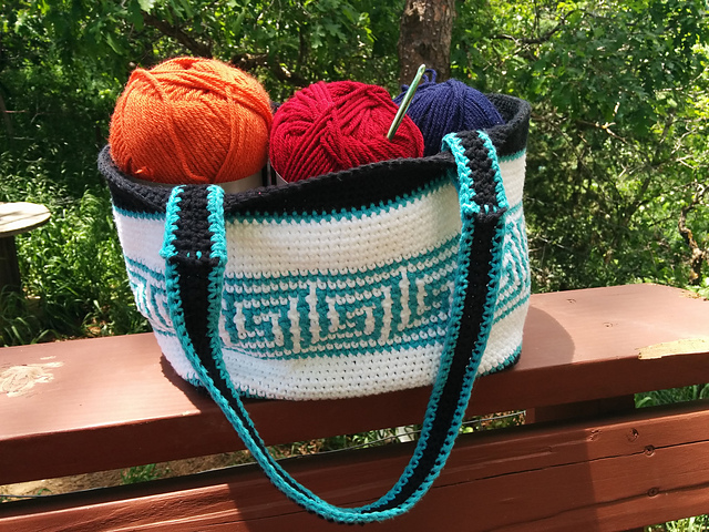 Greek Key Tote