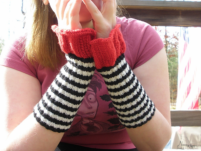 Third Time's a Charm Fingerless Belled Mitts