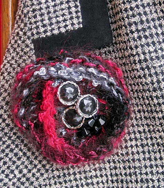 Elegant Eyelet Ruffle Pin