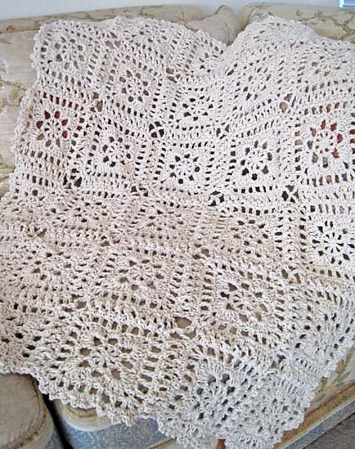 Lacy-Square Afghan