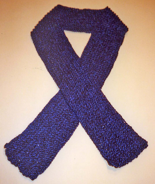 Narrow Ribbed Tweed Scarf