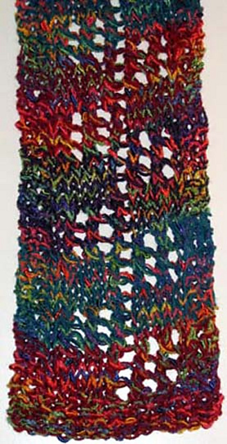 Red Wheel Rainbow Windows Scarf