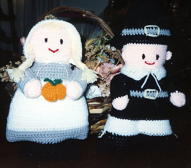 Pilgrim Pillow Dolls: Mr. & Mrs. Pilgrim