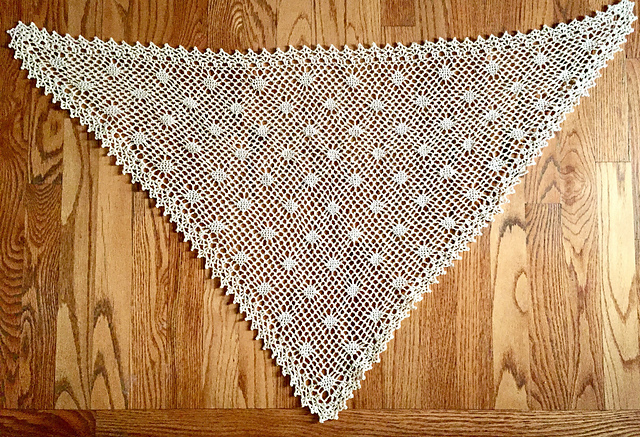 Crocheted Triangular Shawl