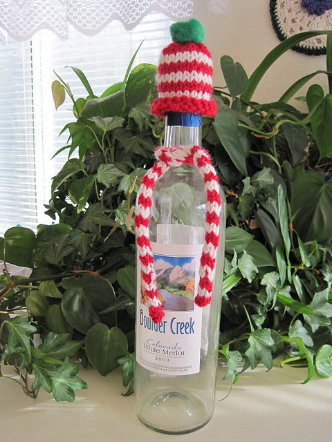 Holiday Gift Bottle Decor