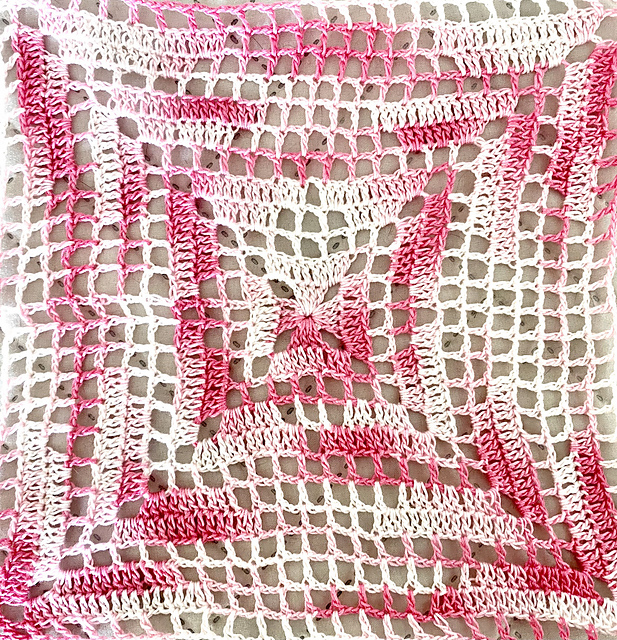 Filet-Patterned Bed Coverlet (or Tablecloth)
