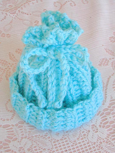 Rib-look Newborn Cap
