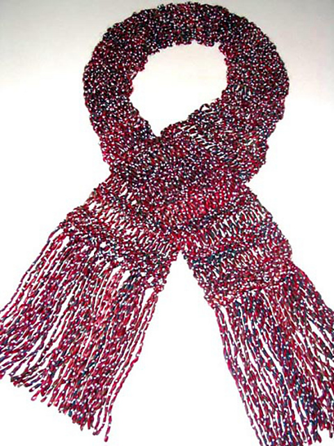 Snowpuff Drop-stitch Scarf