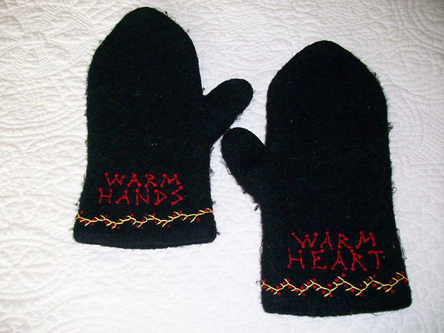 Warm Hands Felted Mittens