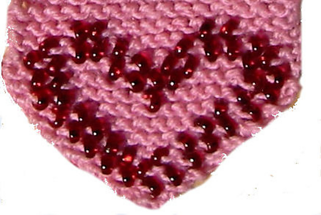 Beaded Heart Pin
