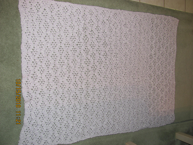 Plain & Fancy Christening Blanket