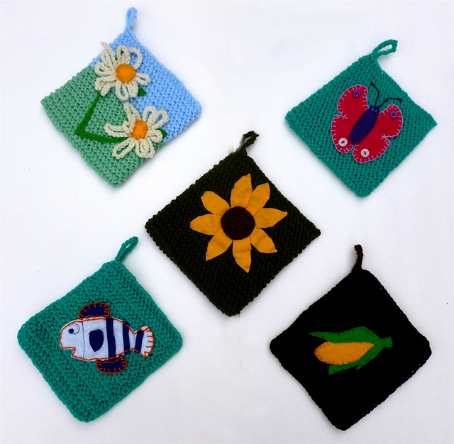 1970s Inspired Crocheted Potholders