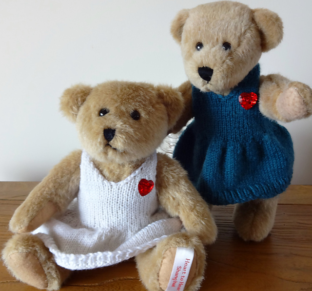 Heart to Heart Bear Dress-Sleeveless