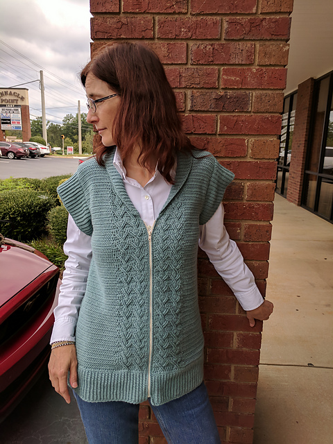 Cabled Trio: Short Sleeve Cardi