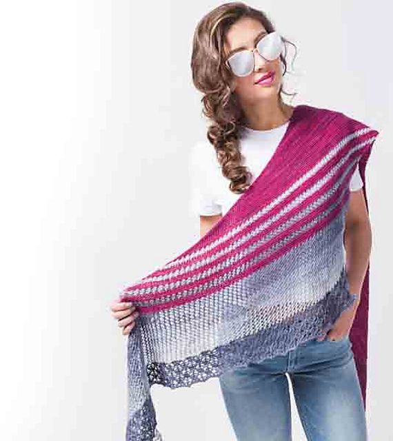 Lacy Stripes Shawl