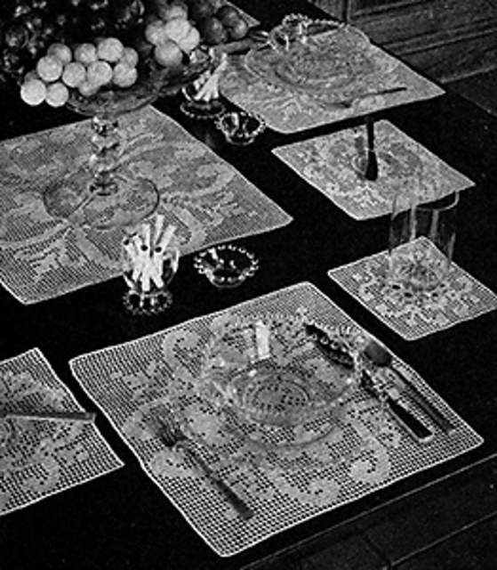 Featherspun Filet Luncheon Set #7598