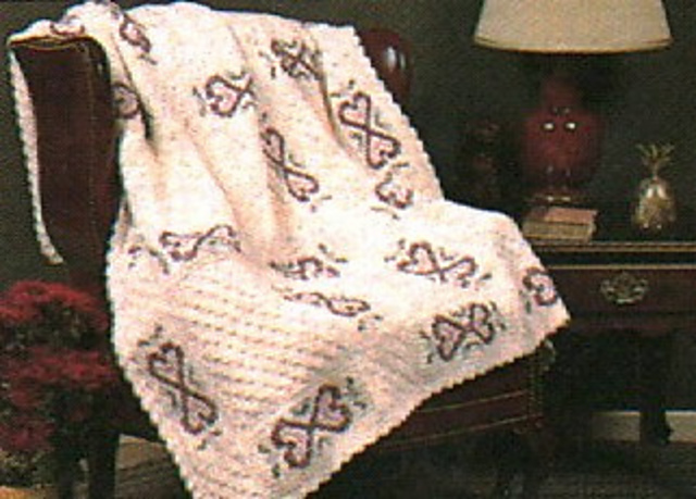 Hearts & Flowers Afghan