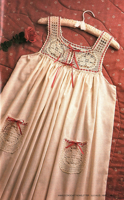 Flower Filet Nightgown