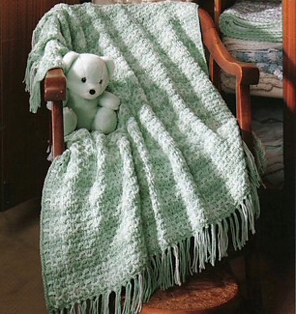 Green Weave Afghan