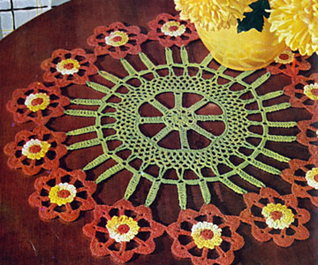 Flower Cartwheel Doily #FD-441