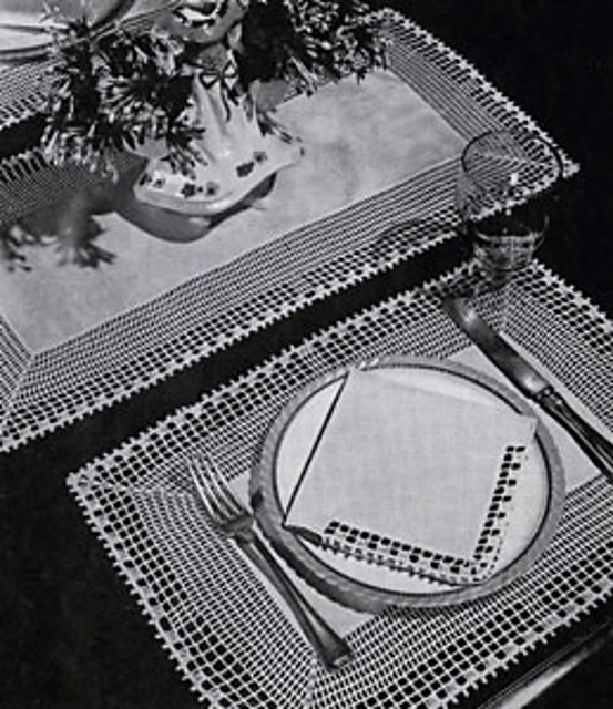 Fisherman's Lace Place Mats and Runner #7709