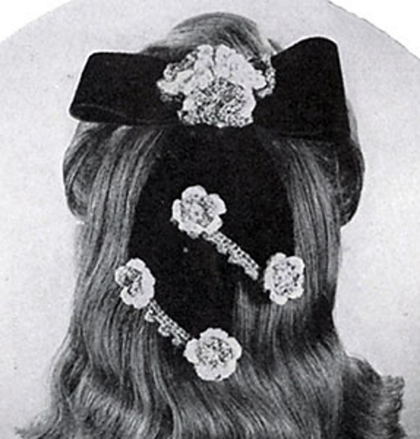 Bow and Flower Hair-Do #1162
