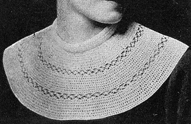 Double Crochet and Knot Stitch Collar #43