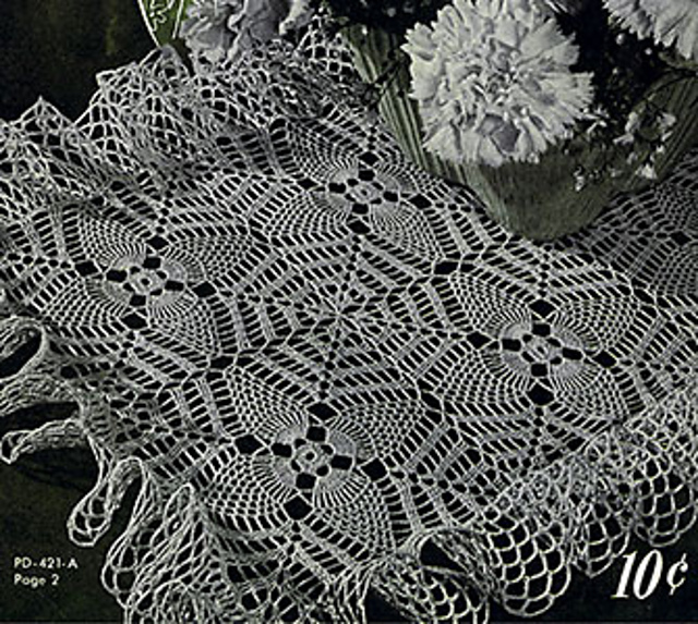 Pineapple Web Doily #PD-421