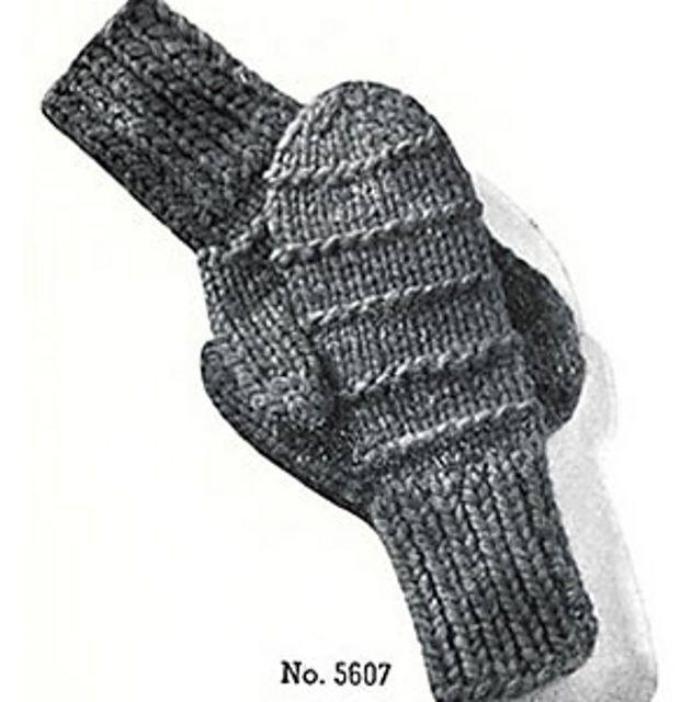 Ribbed Mittens #5607