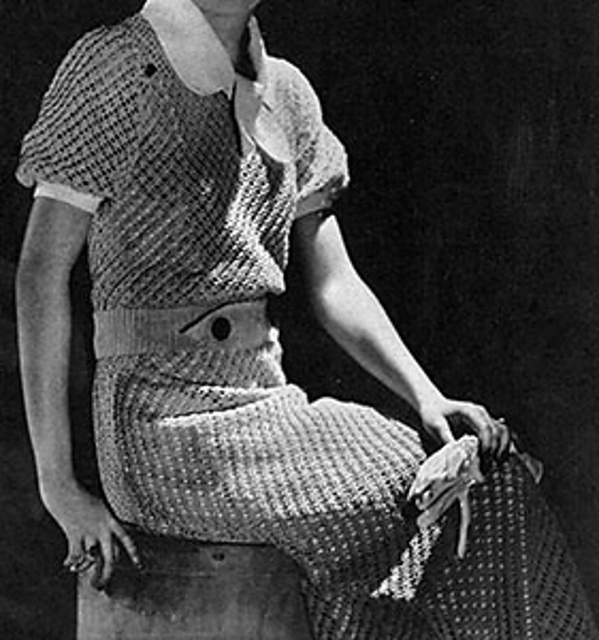 Crocheted Cotton Lace Dress #102