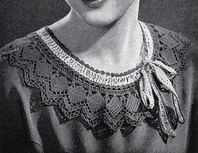 Crocheted Collar with Trim #23
