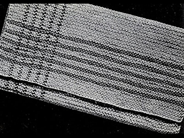 Plaid Knitted Envelope #2057