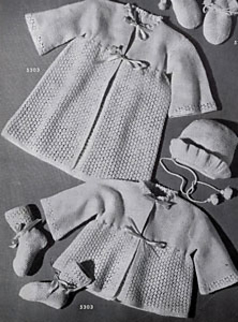 Sacque, Kimono and Bootees #5303