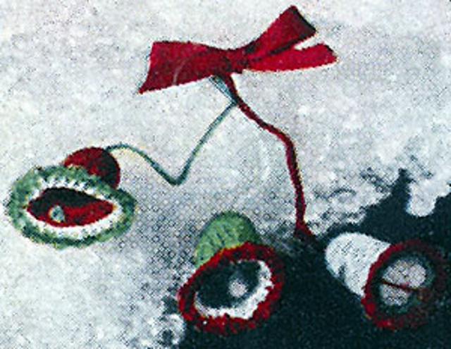 Green, White and Red Bells Ornament