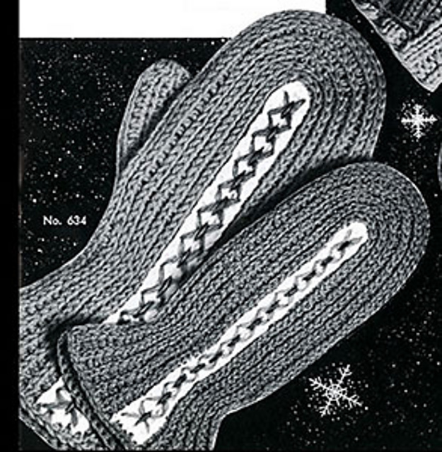 Children's Crocheted Mittens No. 634