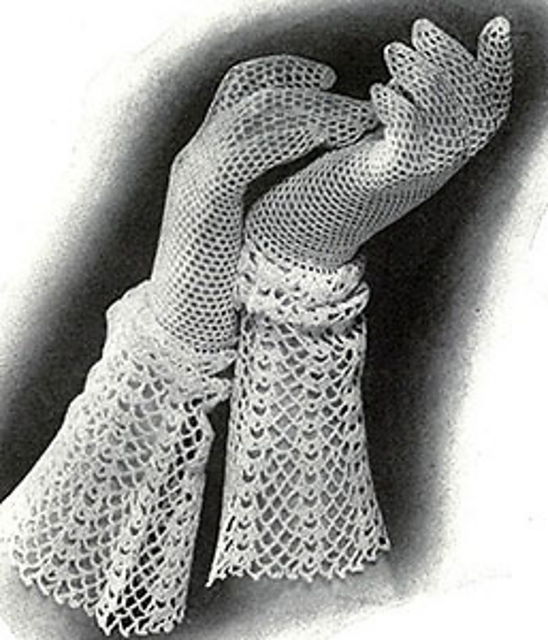 Gloves with Lace Cuff #219