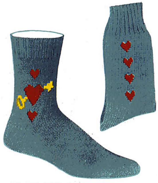 Heart Key Clock Socks #72102