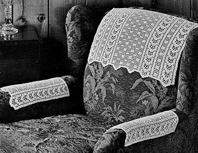 Checker Filet Chair Set #7038