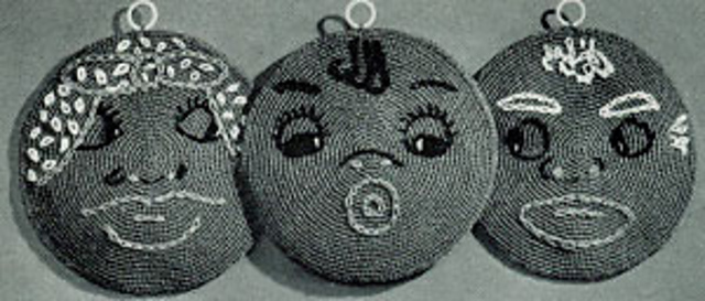 Ma, Pa, and Baby Potholders #9370