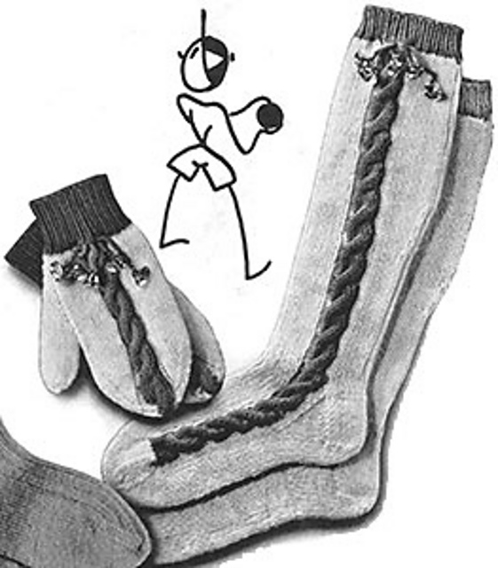 Jingle Bell Socks and Mittens Set #5125