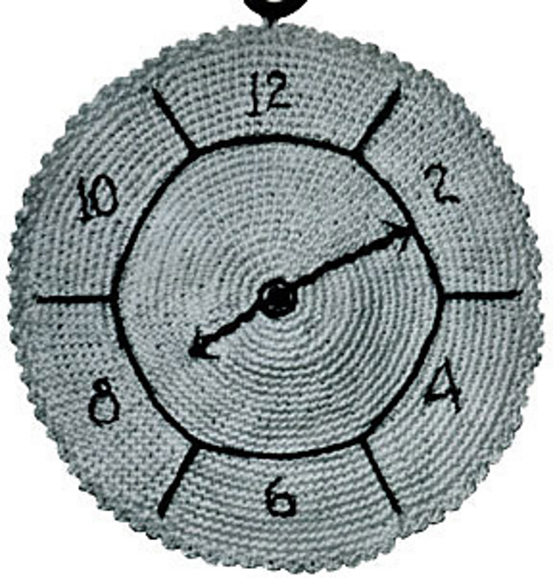 Clock Potholder #9247