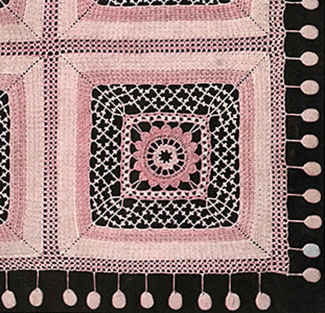 Waffle Stitch and Irish Crochet Bedspread