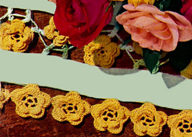 Rose Luncheon Mat Edging & Insertion #EI-280