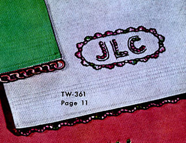 Monogram Guest Towel #TW-361